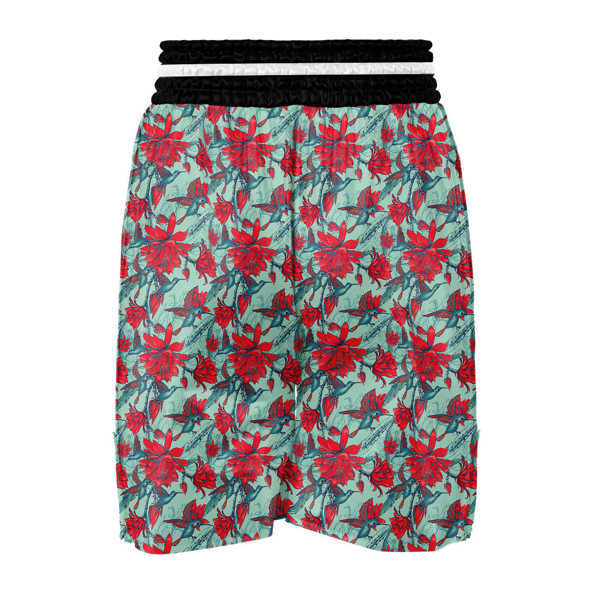 Hummingbird Floral Boxing Shorts-grizzshop