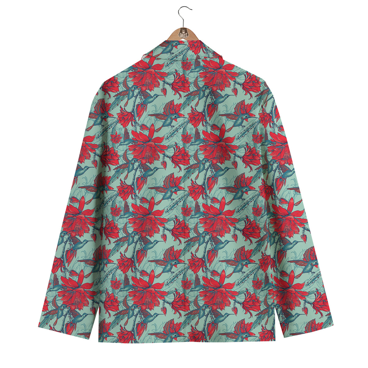 Hummingbird Floral Men's Blazer-grizzshop