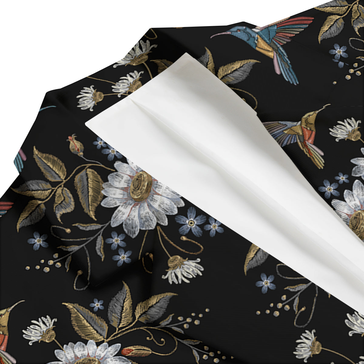 Hummingbird Floral Vintage Print Pattern Men's Blazer-grizzshop