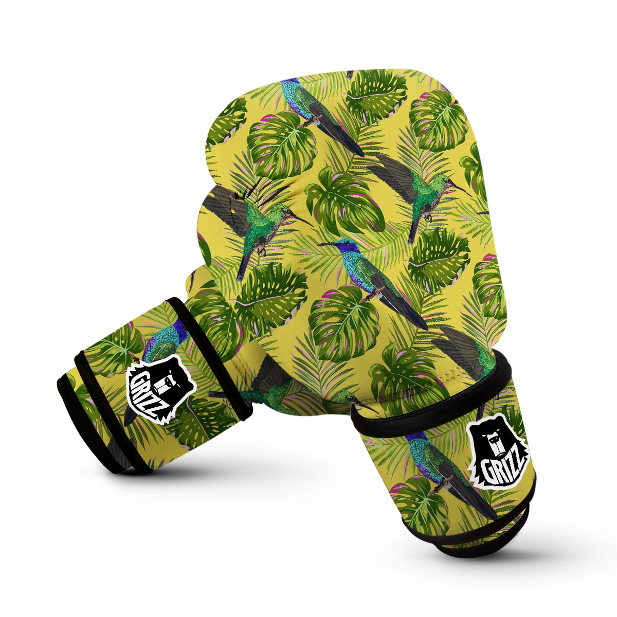 Hummingbird Palm Leaves Boxing Gloves-grizzshop