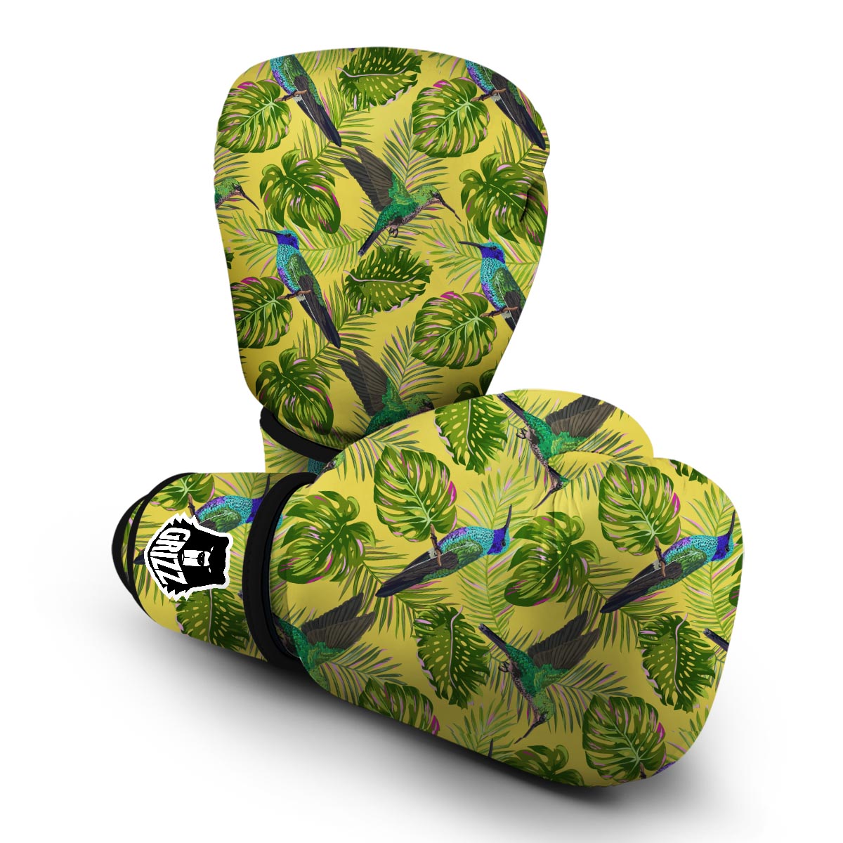 Hummingbird Palm Leaves Boxing Gloves-grizzshop