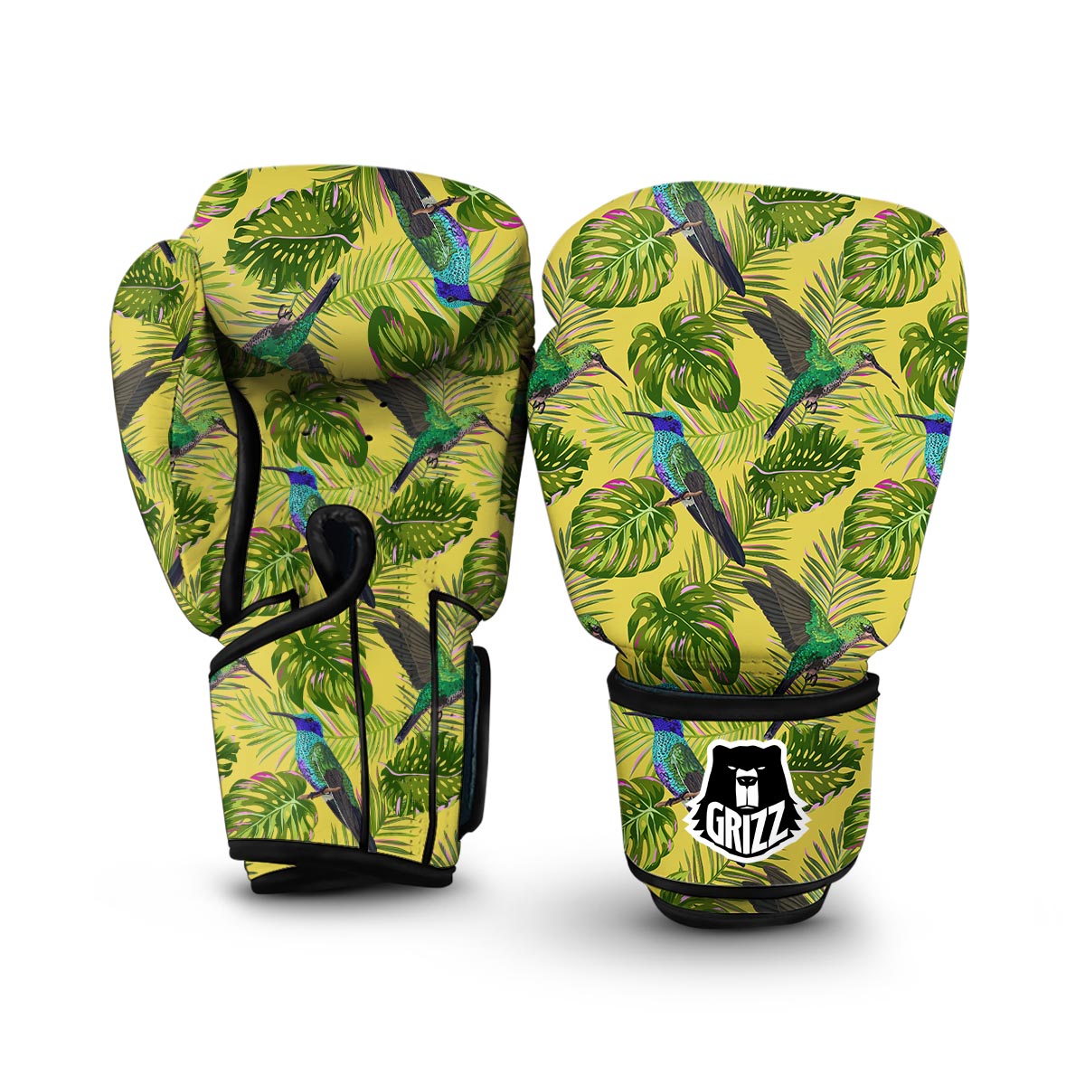Hummingbird Palm Leaves Boxing Gloves-grizzshop