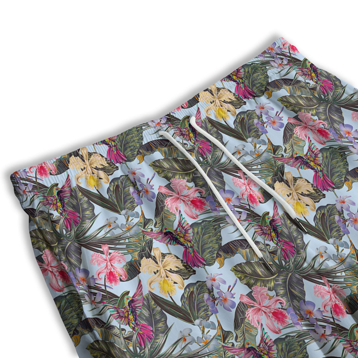 Hummingbird Tropical Print Pattern Men's Athletic Shorts