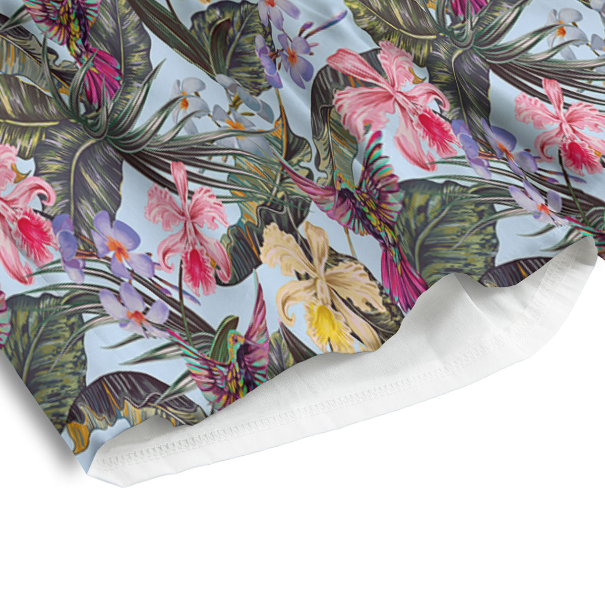Hummingbird Tropical Print Pattern Men's Athletic Shorts
