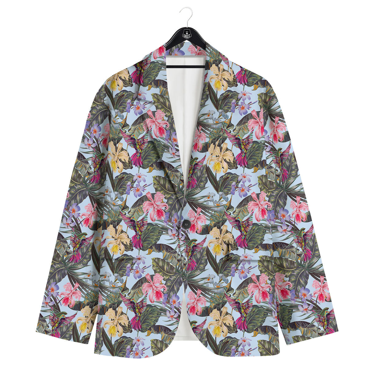 Hummingbird Tropical Print Pattern Men's Sport Coat-grizzshop
