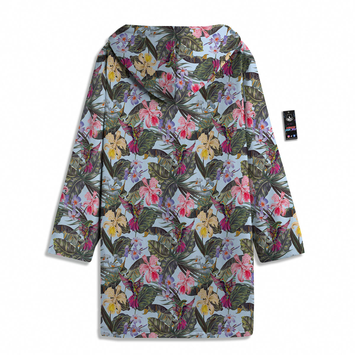 Hummingbird Tropical Print Pattern Men's Windbreaker Jacket-grizzshop