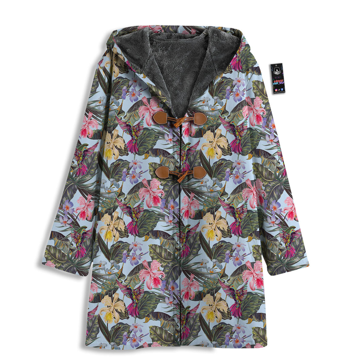 Hummingbird Tropical Print Pattern Men's Windbreaker Jacket-grizzshop