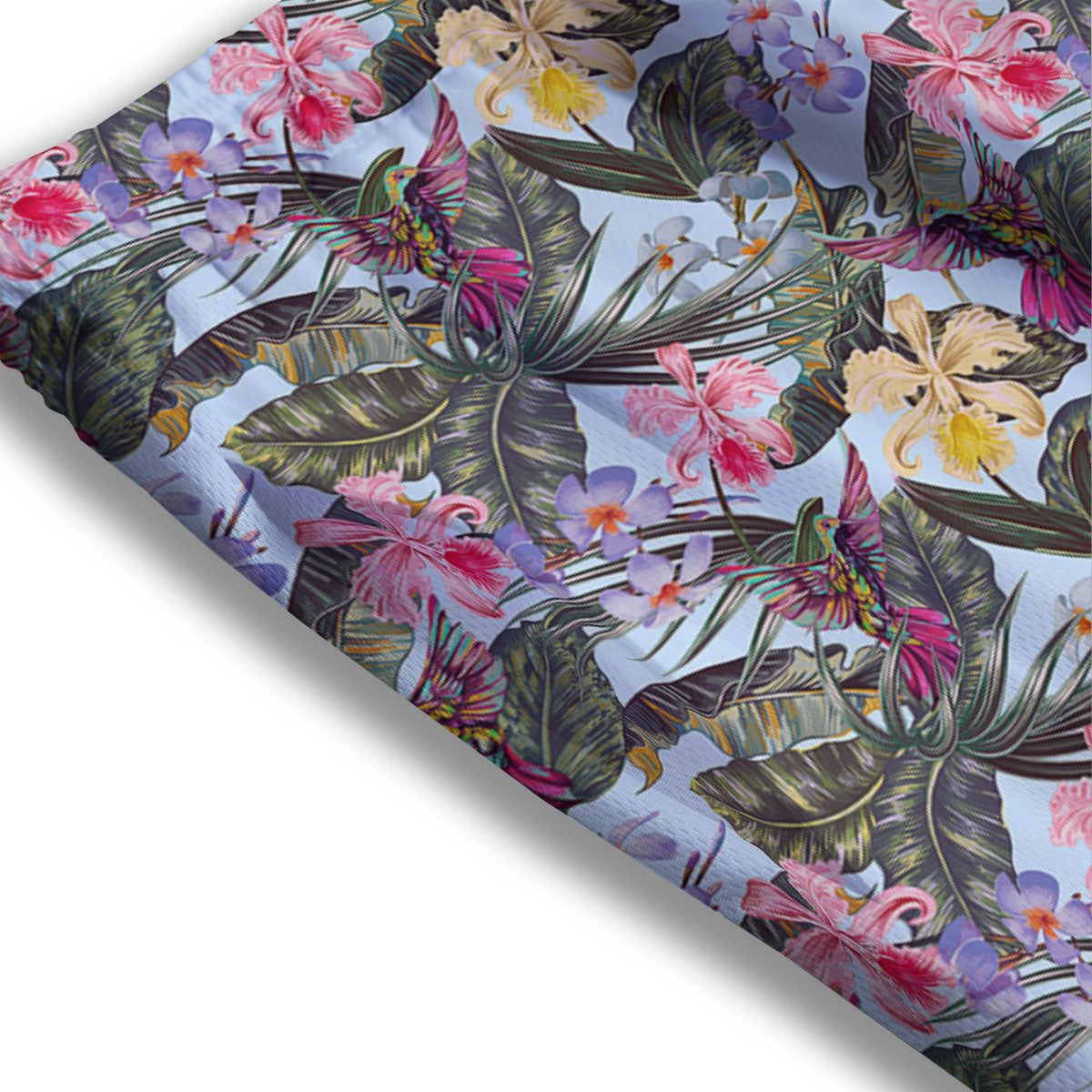 Hummingbird Tropical Print Pattern Mesh Shorts