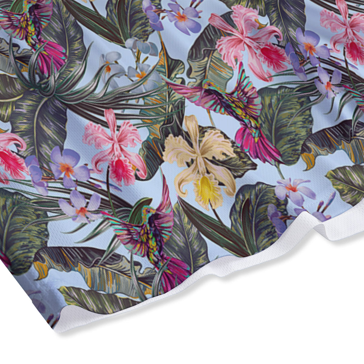 Hummingbird Tropical Print Pattern Mesh Shorts