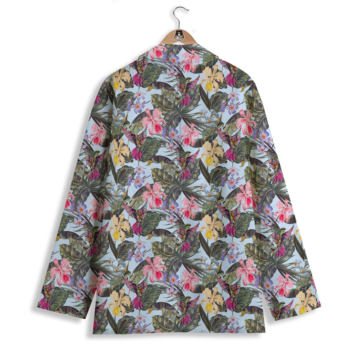 Hummingbird Tropical Print Pattern Women's Blazer-grizzshop
