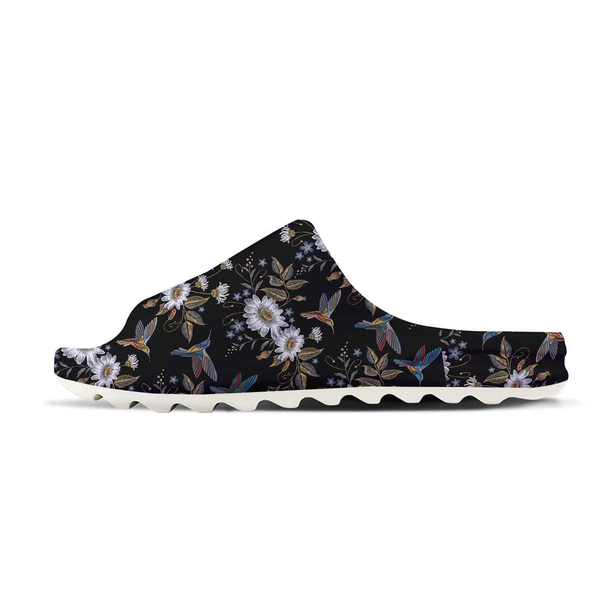 Hummingbird Floral Vintage Print Pattern Sandals-grizzshop