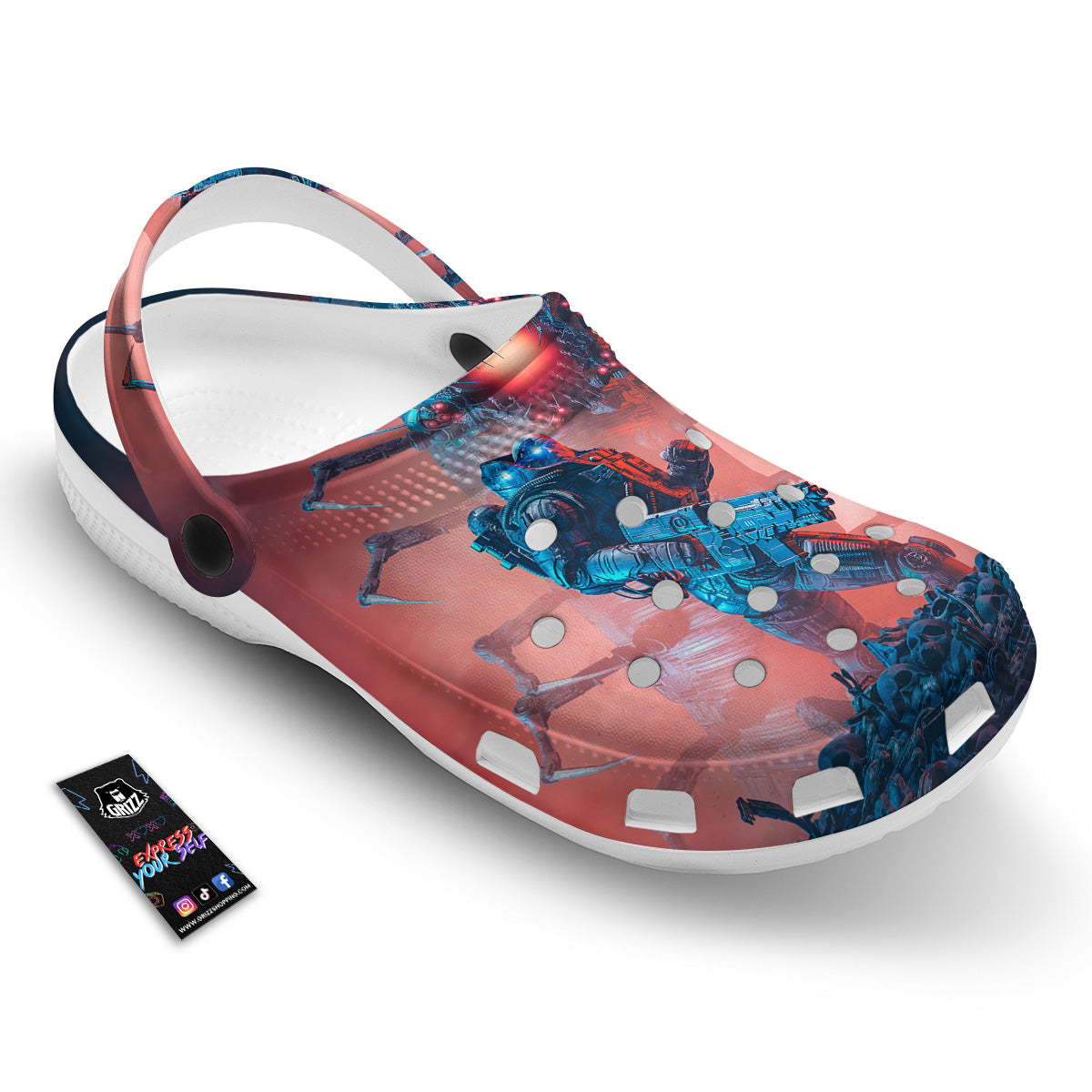 Hunting Alien Worm Print Clog-grizzshop