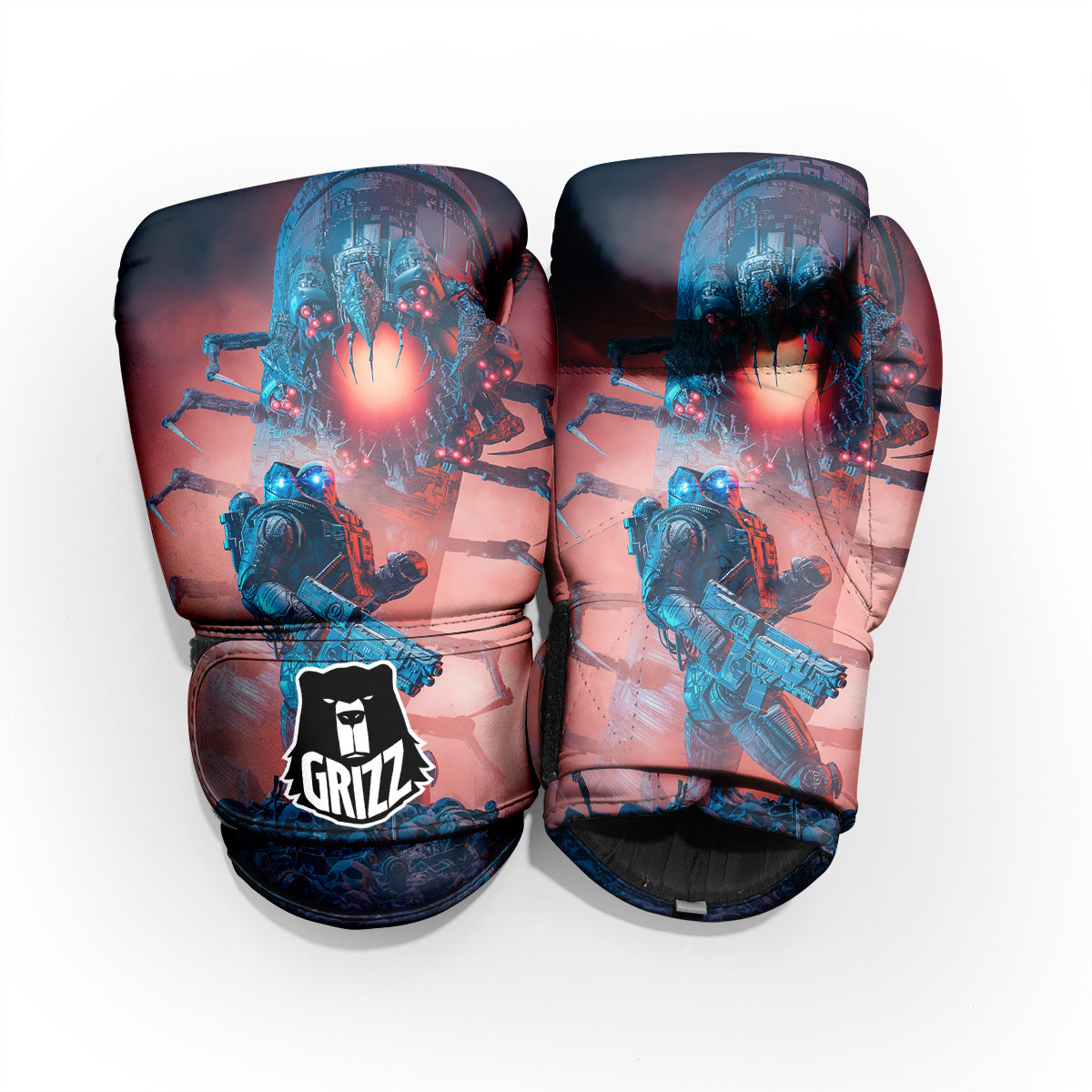 Hunting Alien Worm Print Pro Boxing Glove