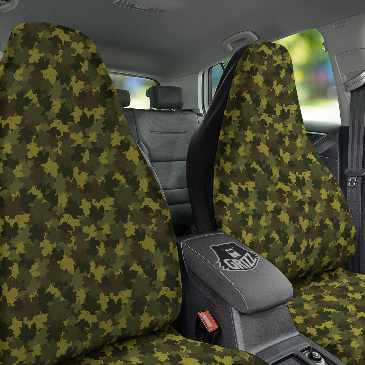 Hunting Camouflage Fall Leaves Print Car Seat Covers-grizzshop