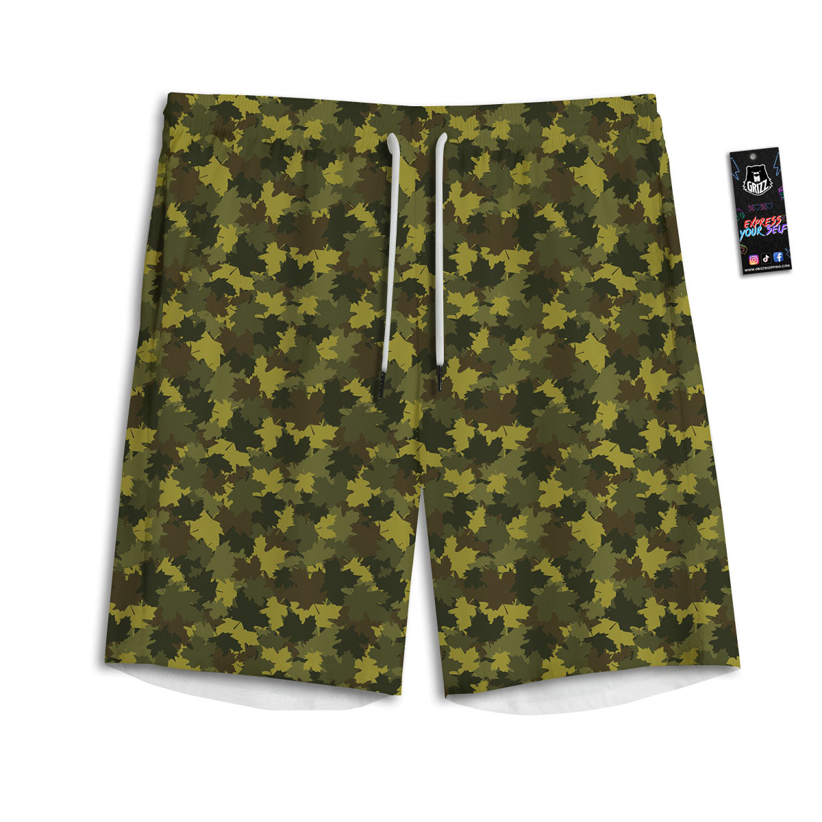 Light Up Bowling Pins Print Men's Athletic Shorts
