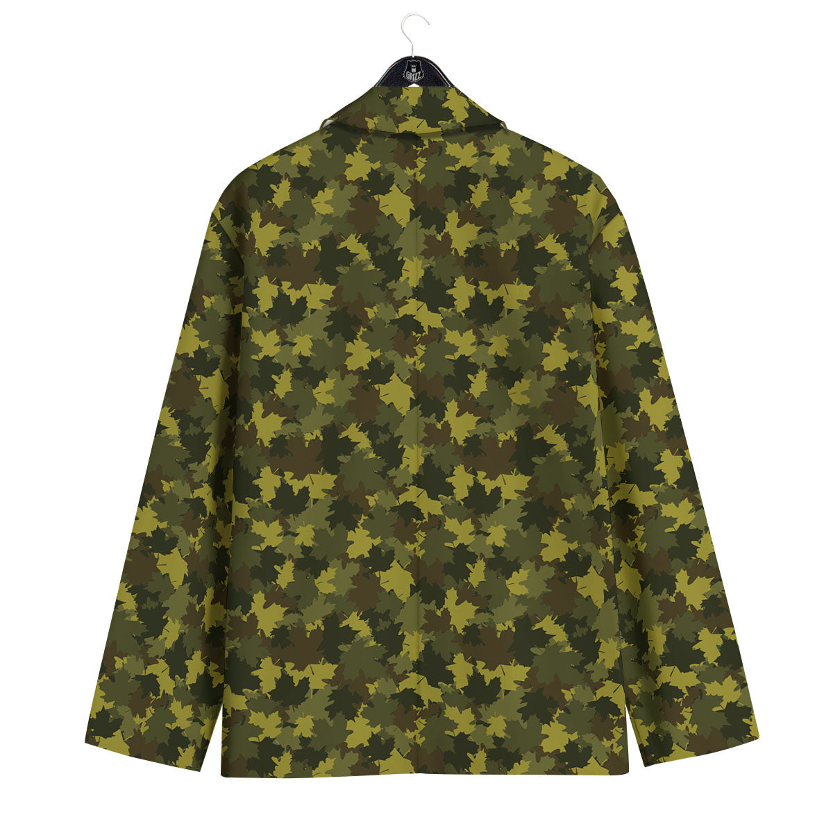 Hunting Camouflage Fall Leaves Print Men's Sport Coat-grizzshop