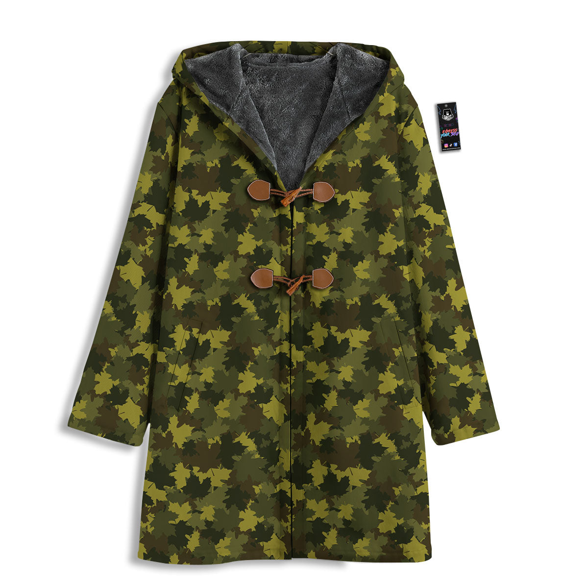 Hunting Camouflage Fall Leaves Print Men's Windbreaker Jacket-grizzshop