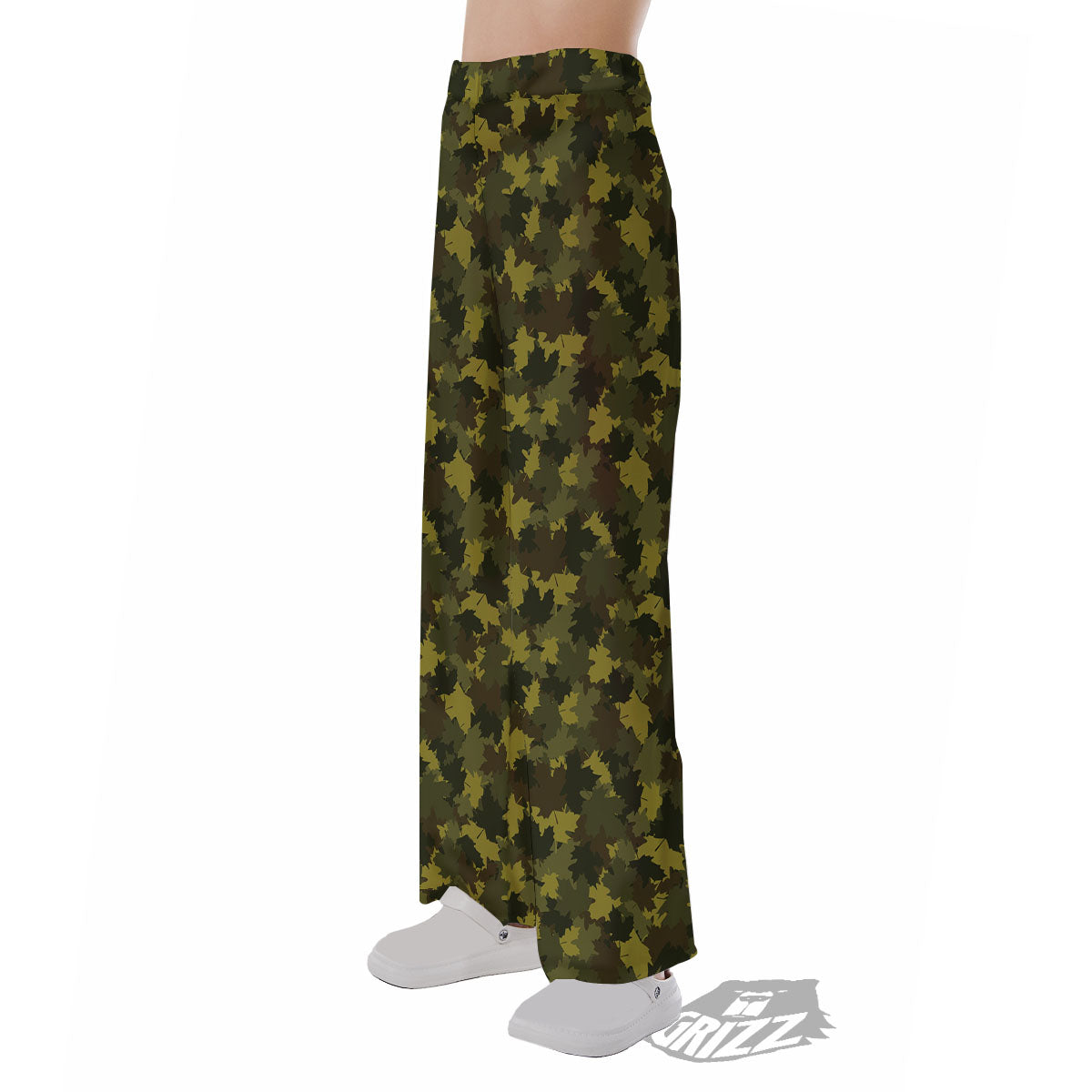 Hunting Camouflage Fall Leaves Print Pajama Pants-grizzshop