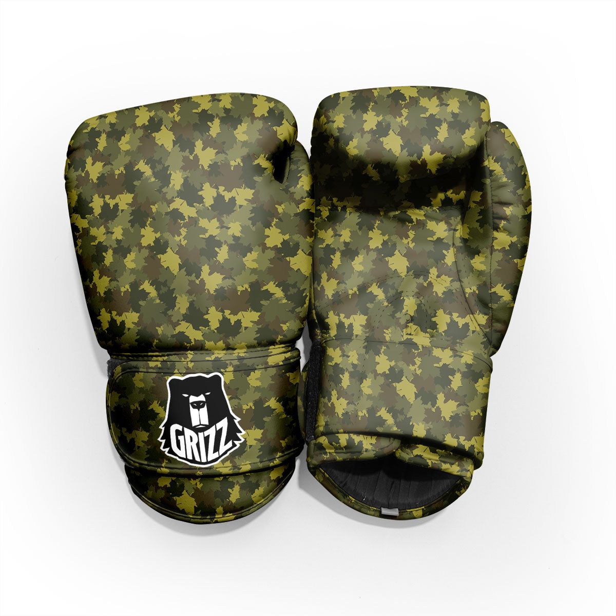 Hunting Camouflage Fall Leaves Print Pro Boxing Glove