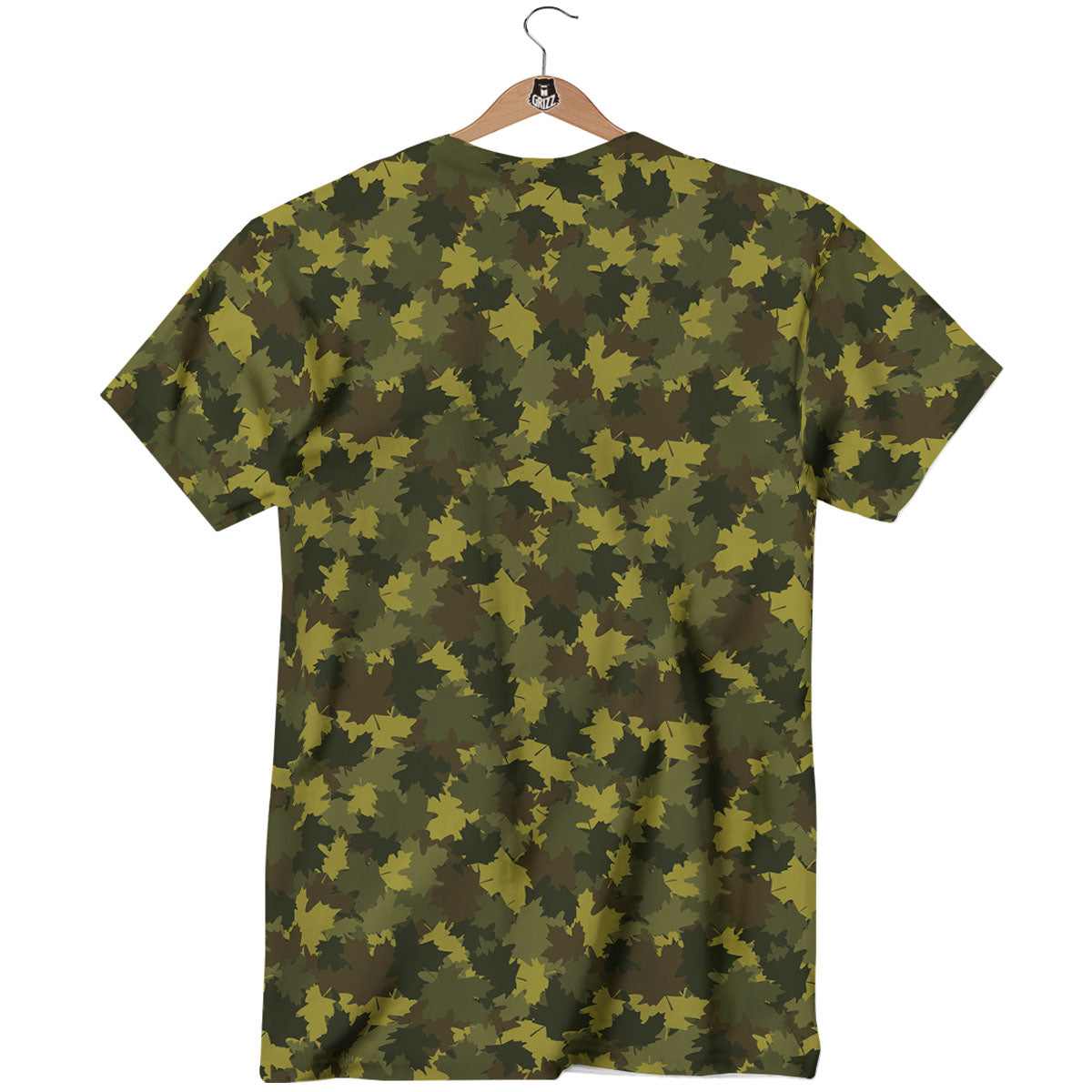 Hunting Camouflage Fall Leaves Print T-Shirt-grizzshop