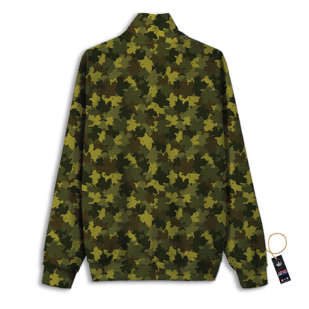 Hunting Camouflage Fall Leaves Print Track Jacket-grizzshop