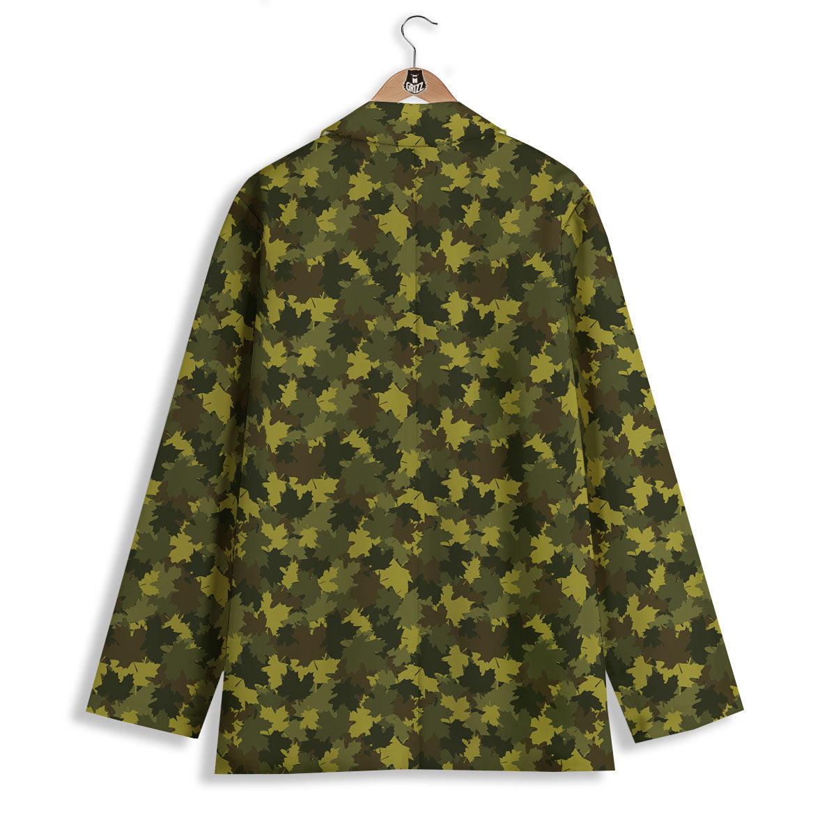 Hunting Camouflage Fall Leaves Print Women's Blazer-grizzshop