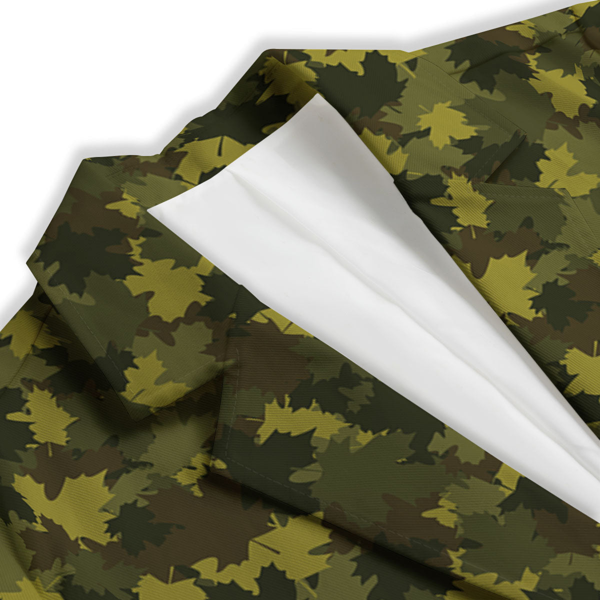 Hunting Camouflage Fall Leaves Print Women's Blazer-grizzshop
