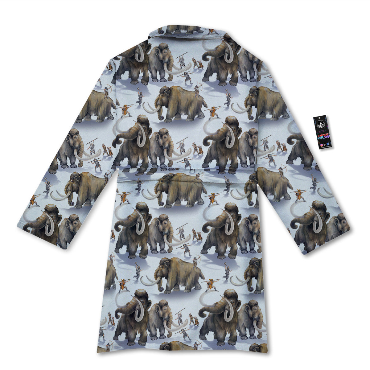 Hunting Mammoth Print Pattern Bathrobe-grizzshop