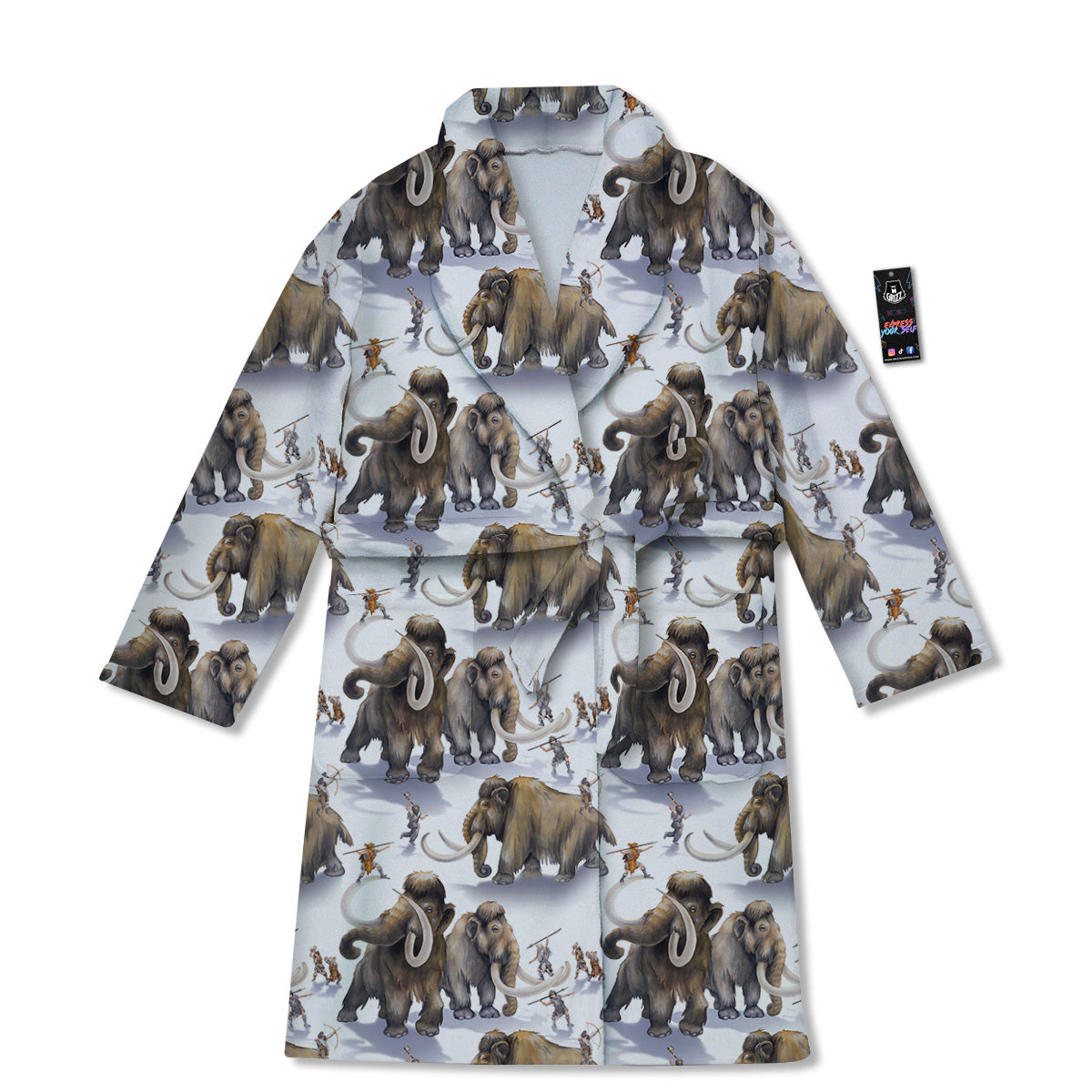 Hunting Mammoth Print Pattern Bathrobe-grizzshop