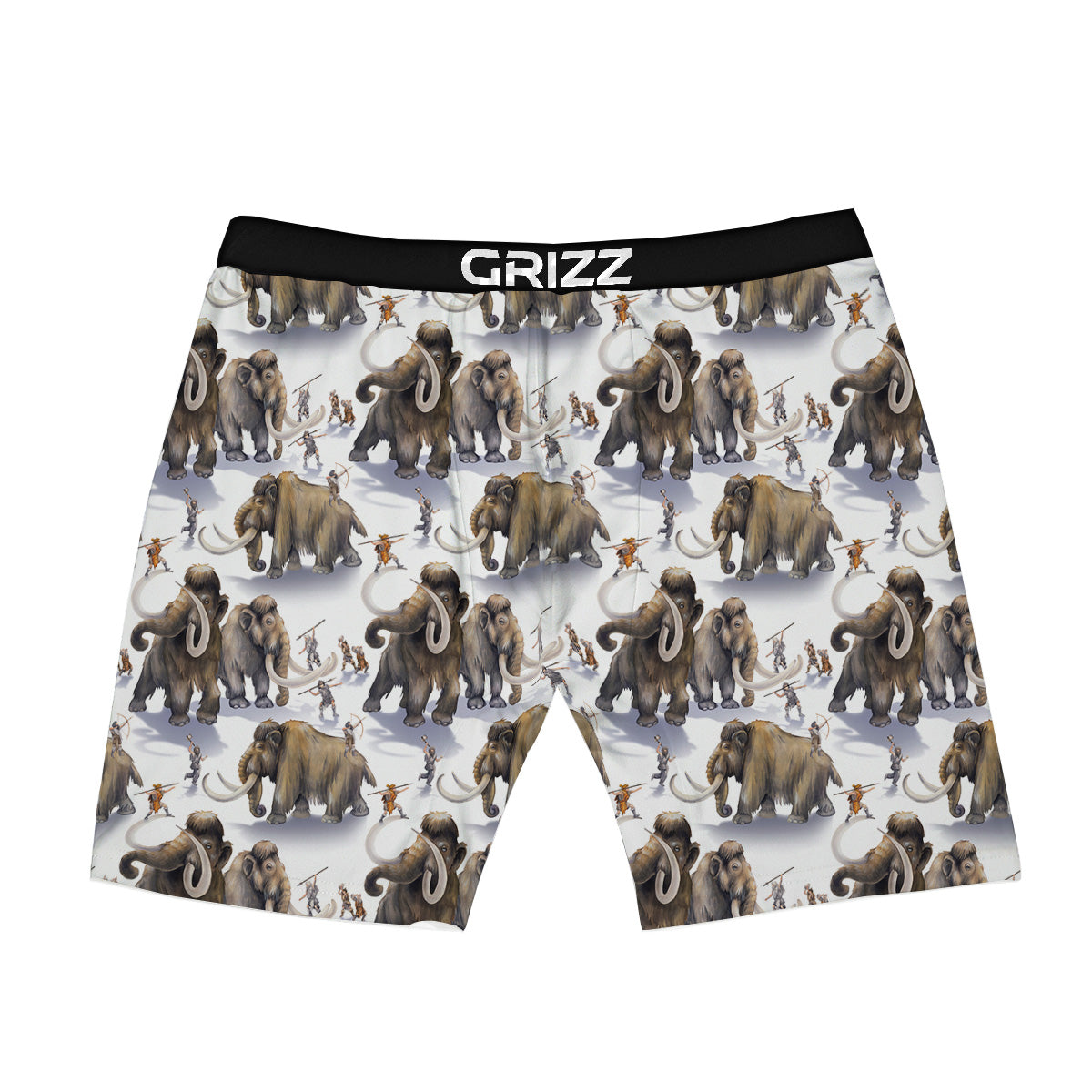 Hunting Mammoth Print Pattern Boxer Briefs-grizzshop