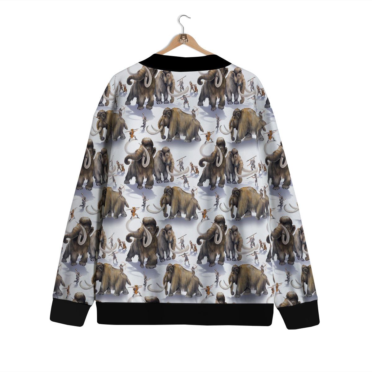 Hunting Mammoth Print Pattern Cardigan-grizzshop