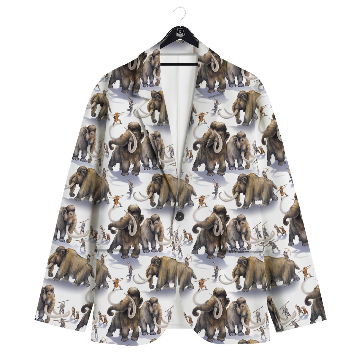 Hunting Mammoth Print Pattern Men's Sport Coat-grizzshop