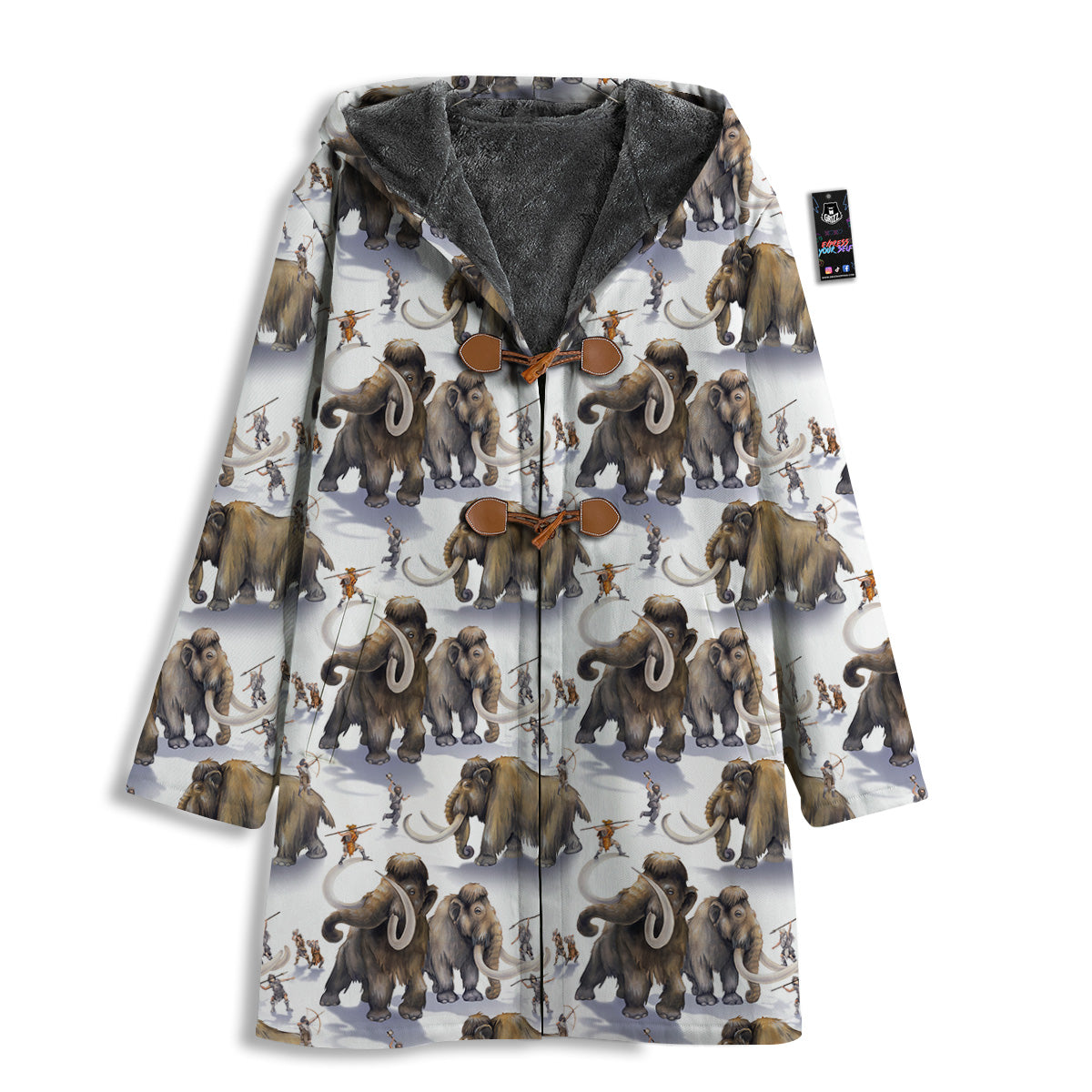 Hunting Mammoth Print Pattern Men's Windbreaker Jacket-grizzshop