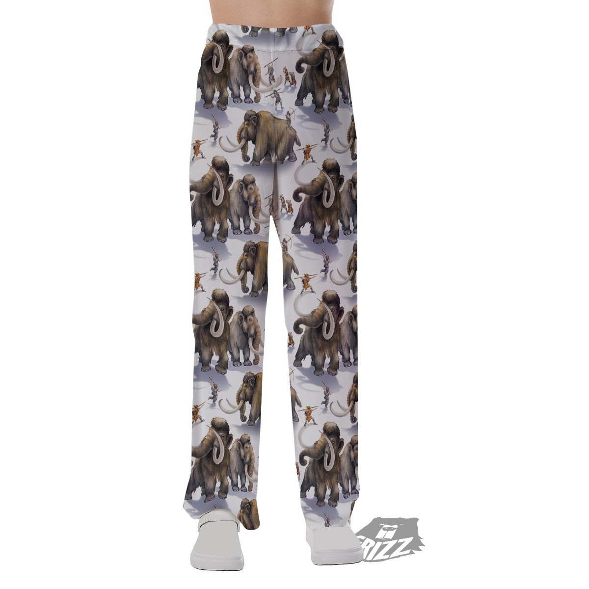 Hunting Mammoth Print Pattern Pajama Pants-grizzshop