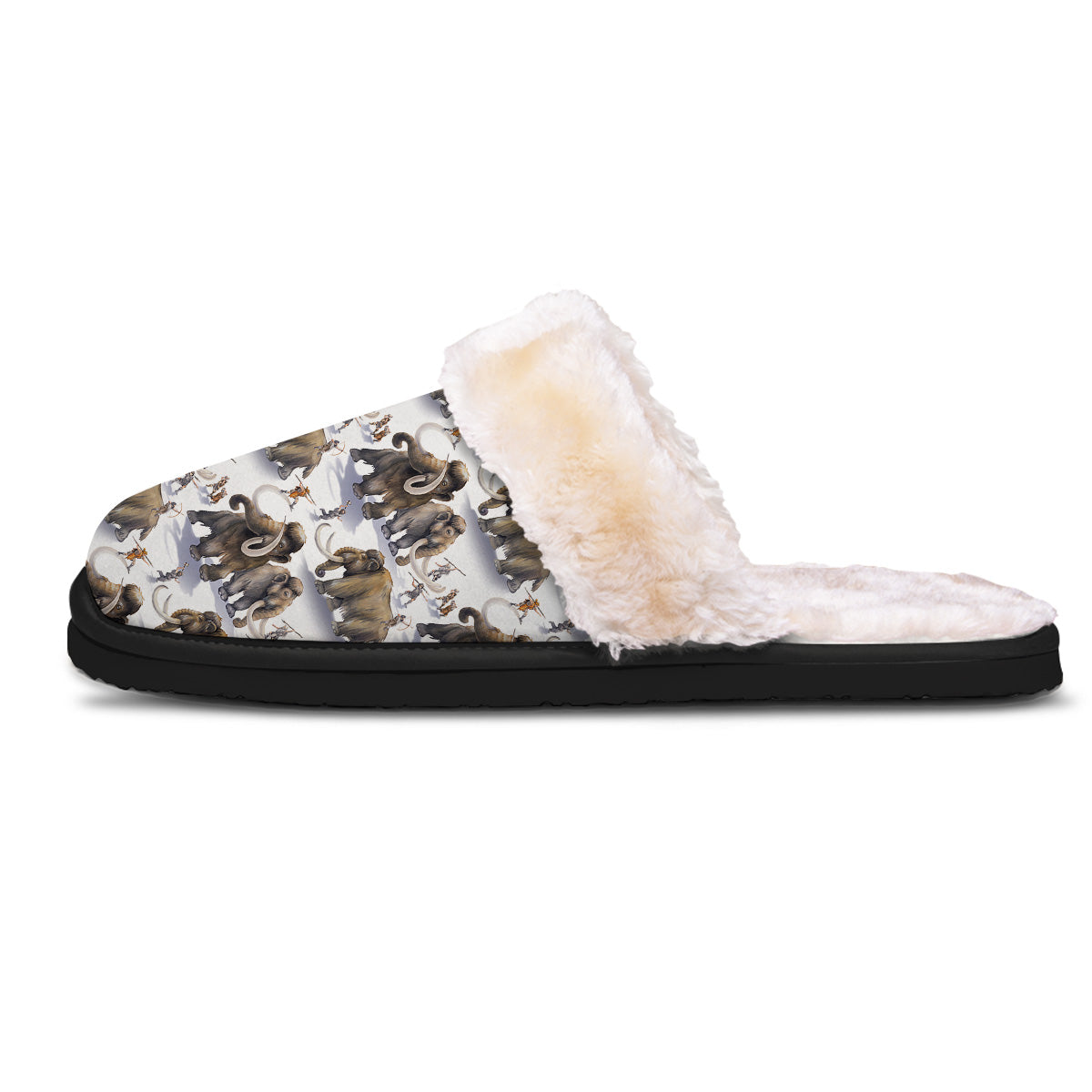 Hunting Mammoth Print Pattern Slippers-grizzshop