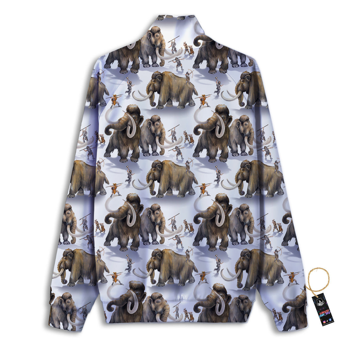 Hunting Mammoth Print Pattern Track Jacket-grizzshop