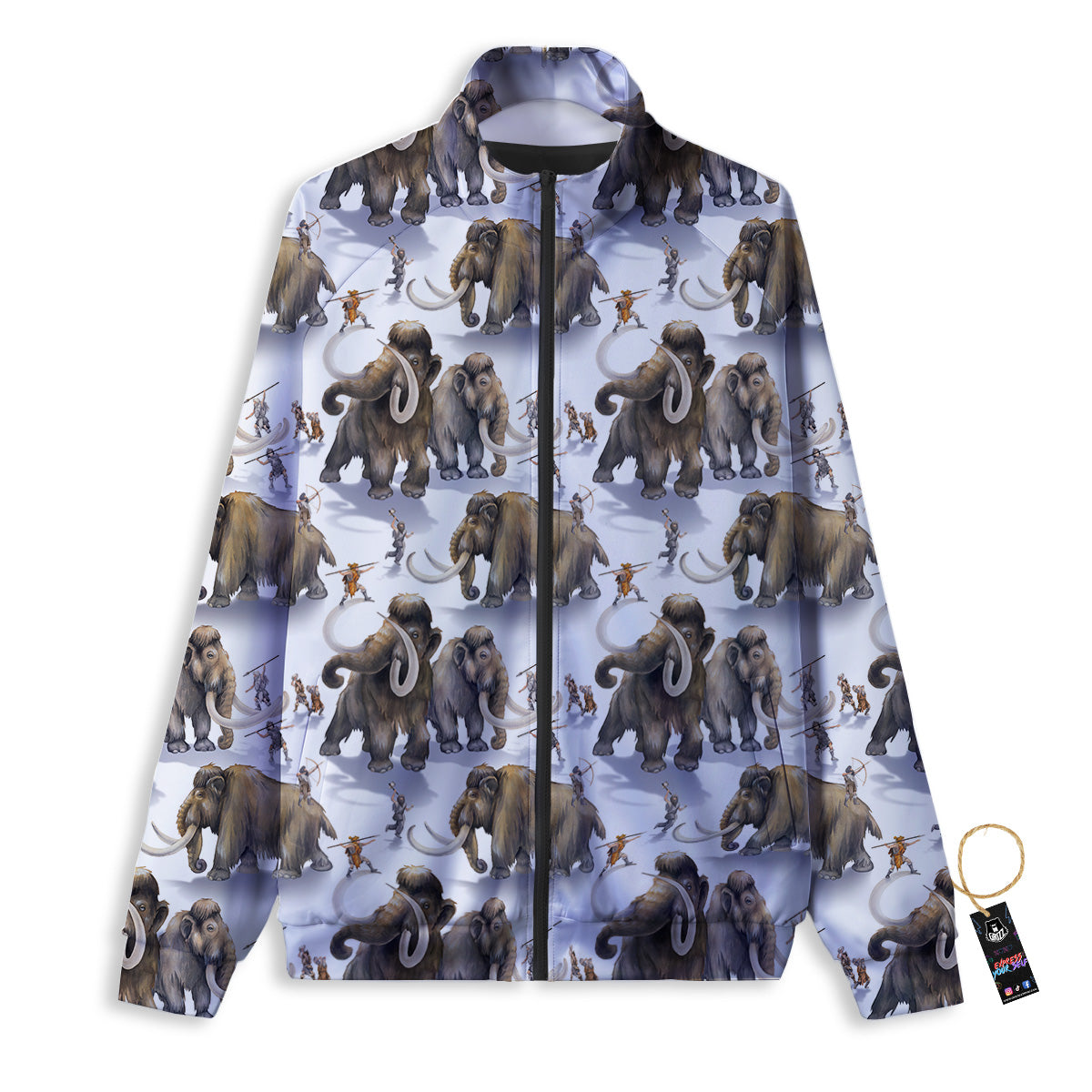 Hunting Mammoth Print Pattern Track Jacket-grizzshop