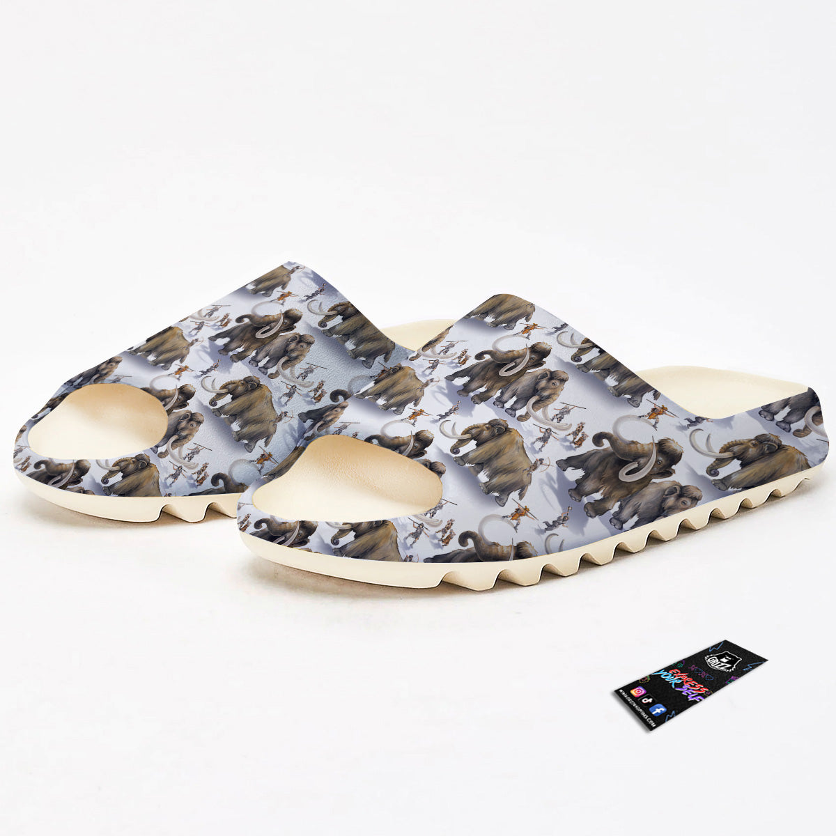 Hunting Mammoth Print Pattern Sandals-grizzshop
