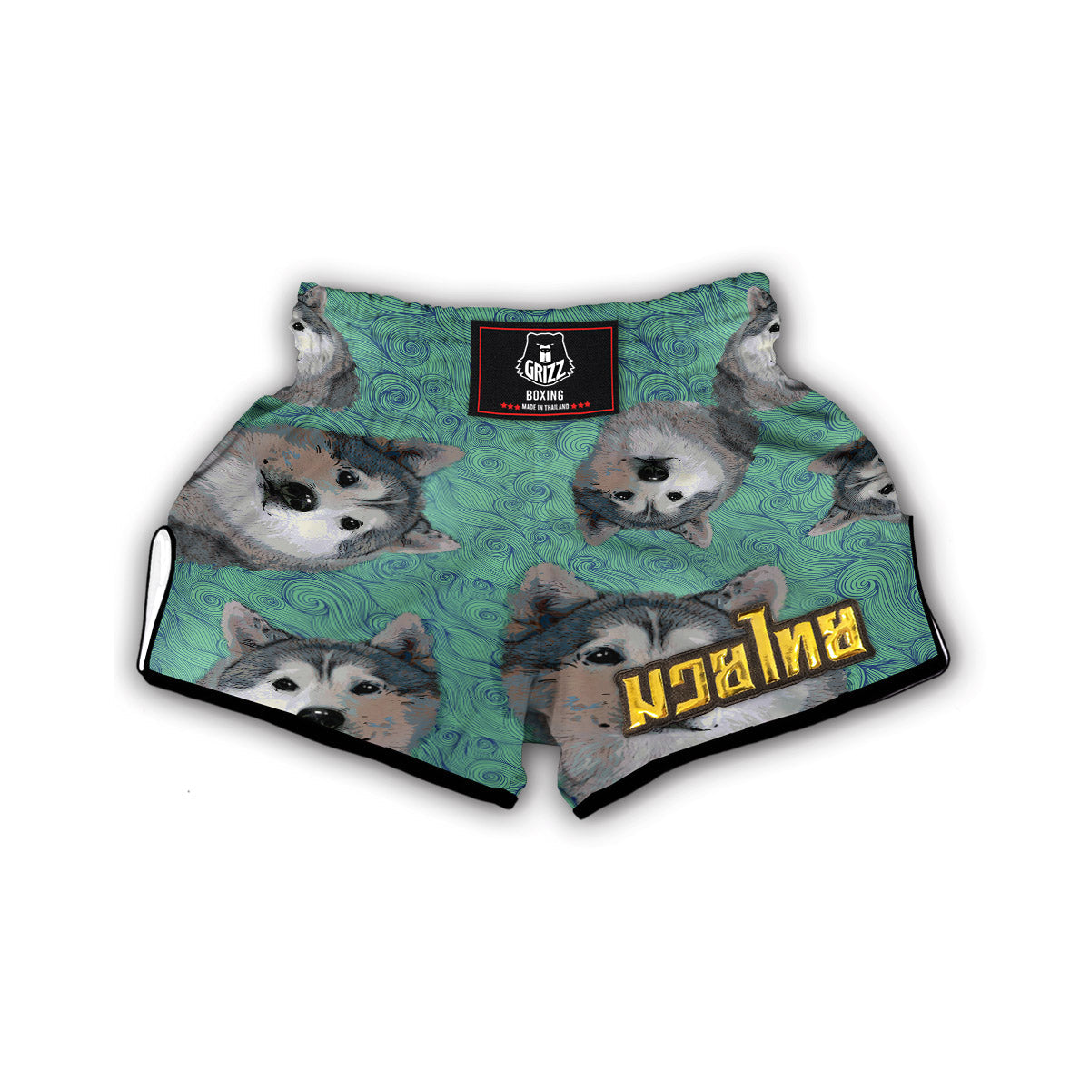 Husky Everywhere Muay Thai Boxing Shorts-grizzshop