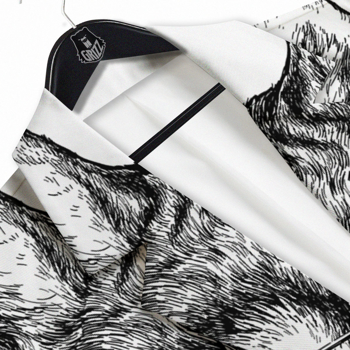 Husky Hippie Siberian Print Men's Sport Coat-grizzshop