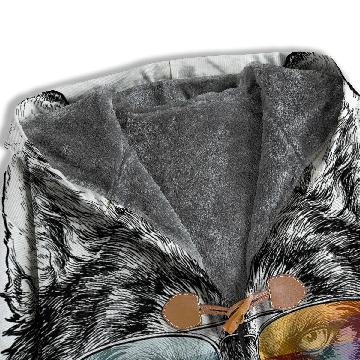 Husky Hippie Siberian Print Men's Windbreaker Jacket-grizzshop