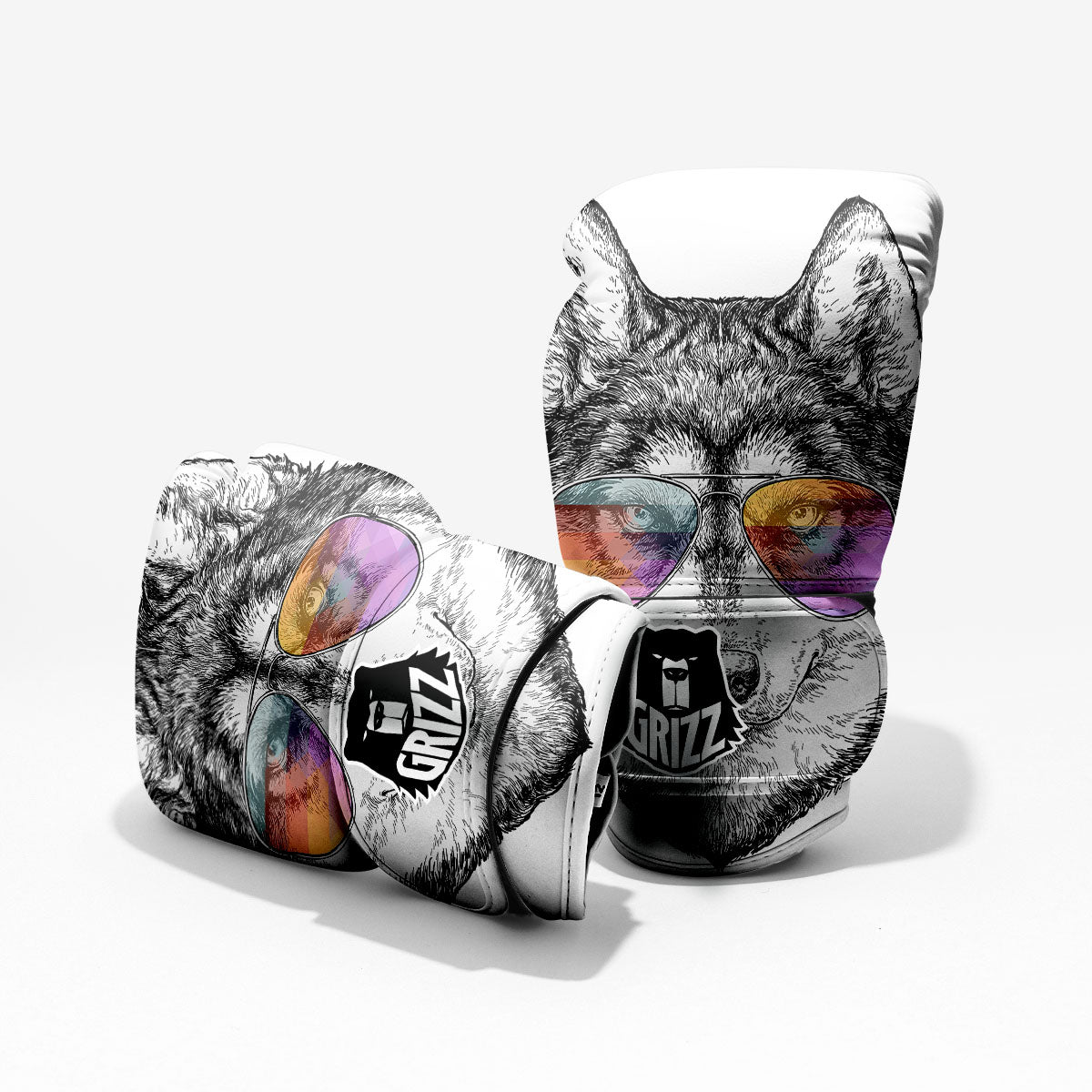 Husky Hippie Siberian Print Pro Boxing Glove