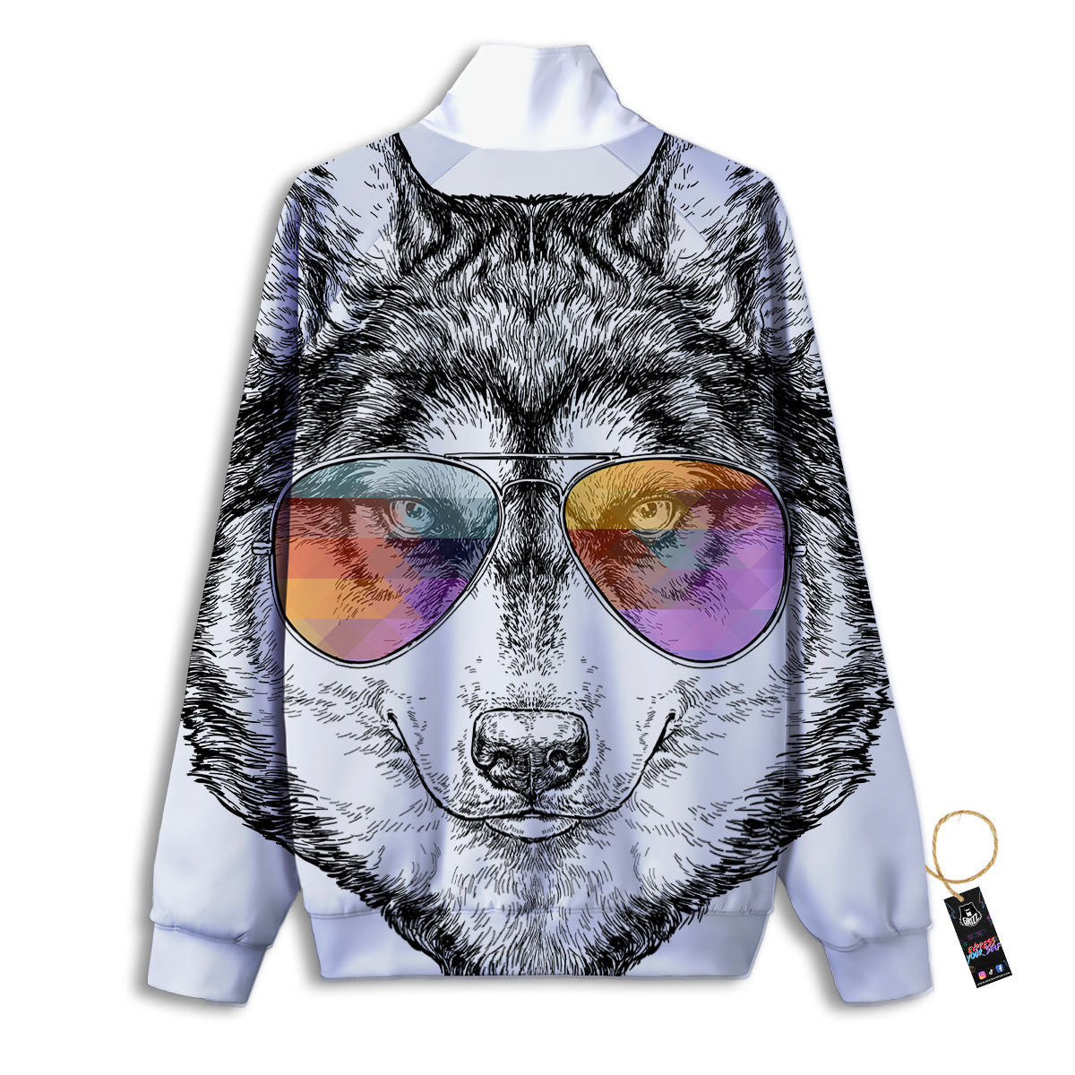 Husky Hippie Siberian Print Track Jacket-grizzshop