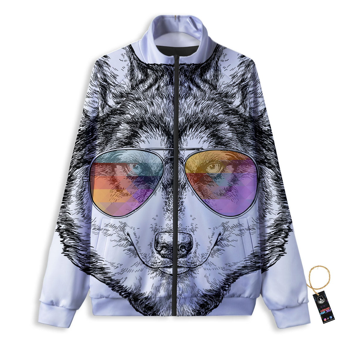 Husky Hippie Siberian Print Track Jacket-grizzshop