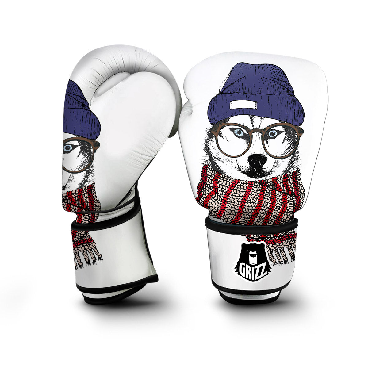 Husky Wearing Glasses Boxing Gloves-grizzshop