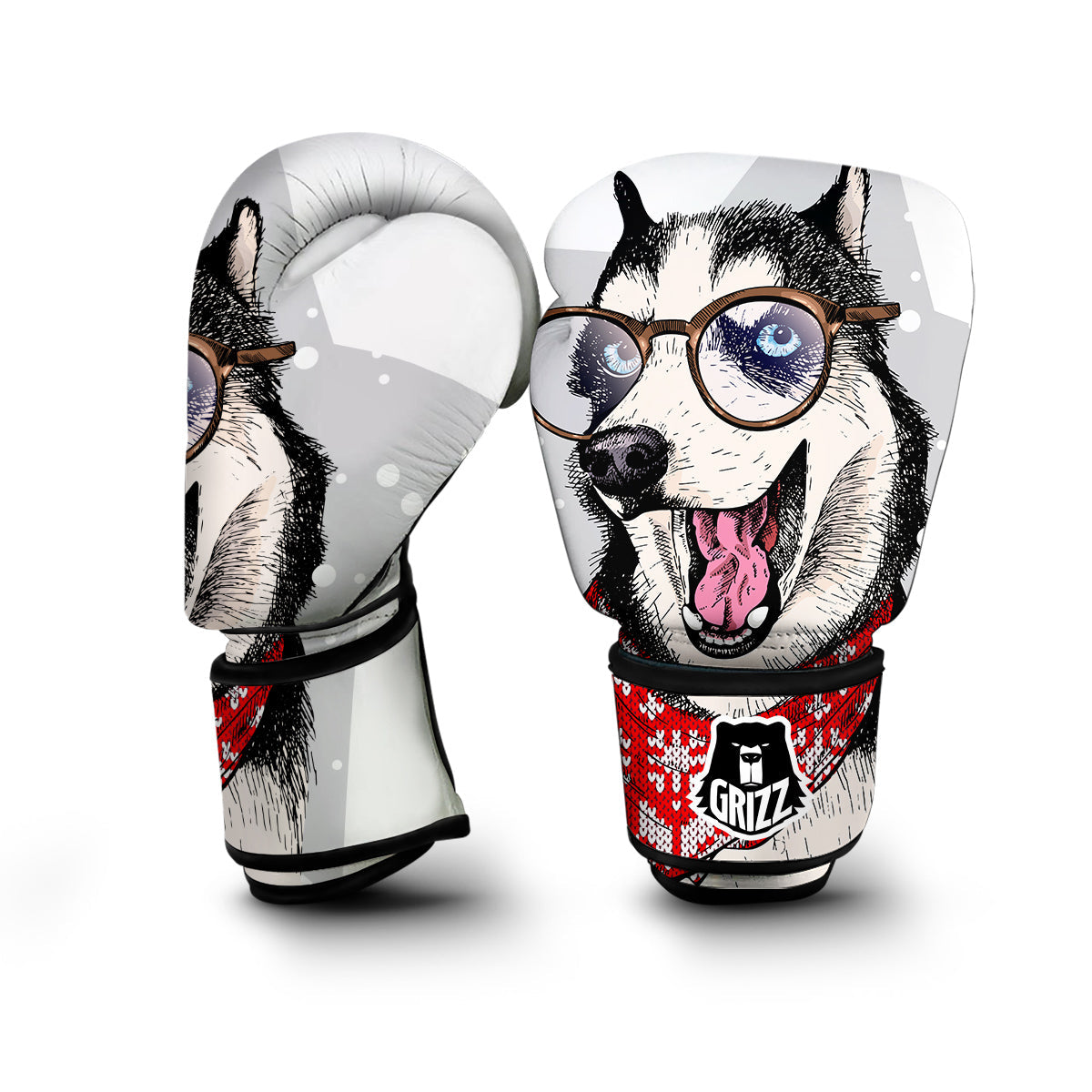 Husky With Glasses Boxing Gloves-grizzshop