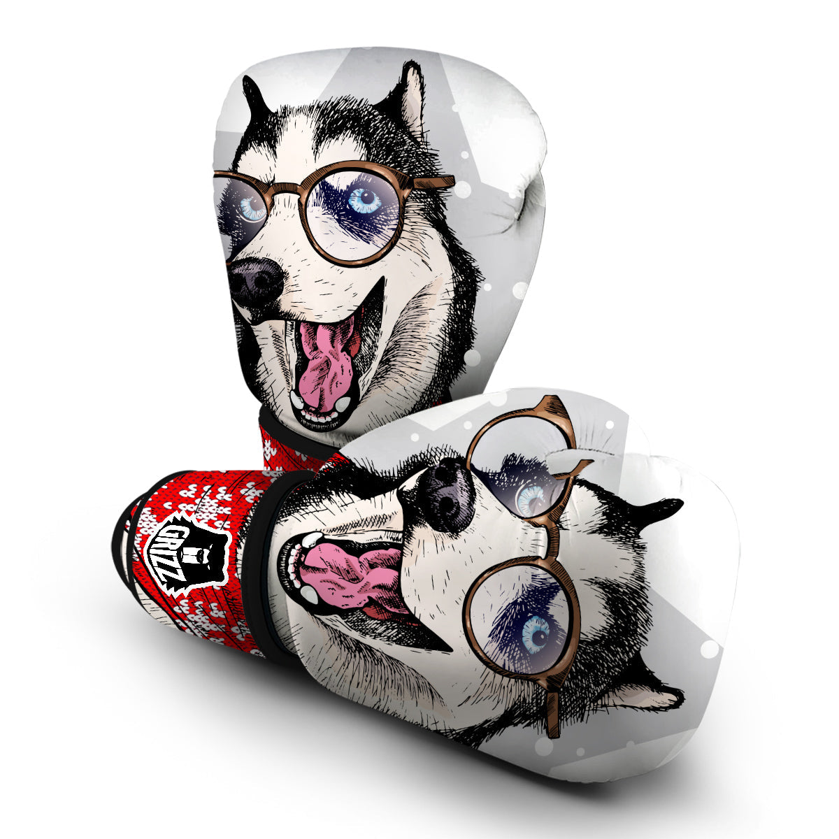 Husky With Glasses Boxing Gloves-grizzshop