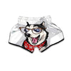 Husky With Glasses Muay Thai Boxing Shorts-grizzshop