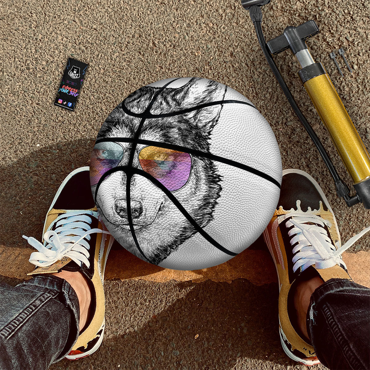 Husky Hippie Siberian Print Basketball