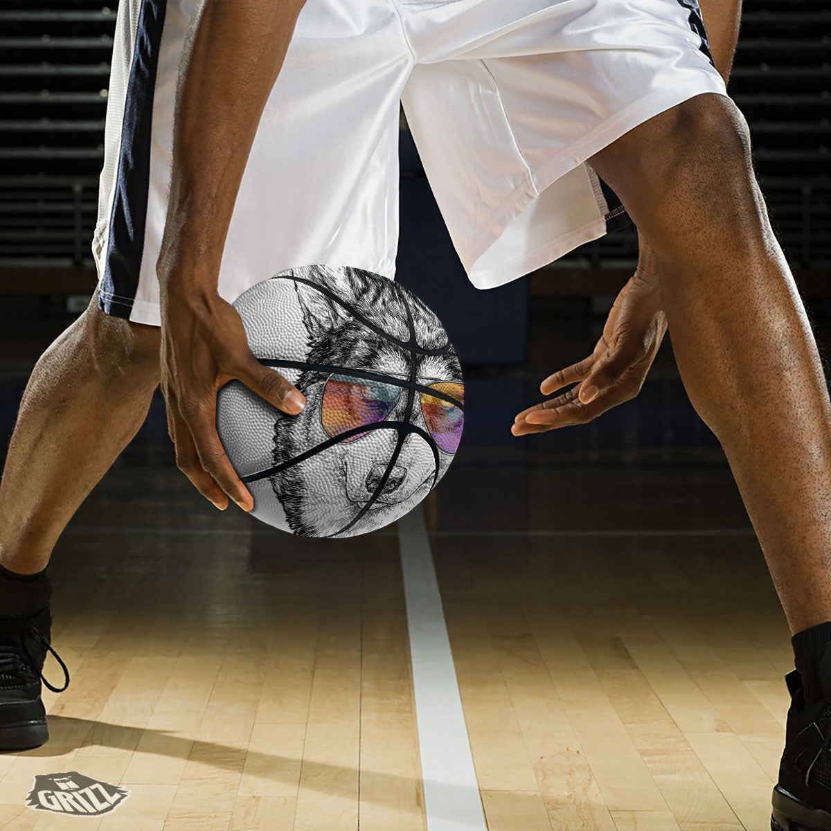 Husky Hippie Siberian Print Basketball